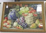 A. Dudley, Still Life of Fruit, watercolour