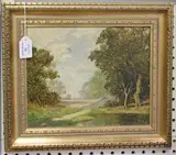 David Mead, Downland View, oil on board