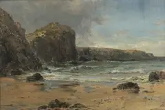 Edwin Hayes, Coastal Landscape, oil on canvas