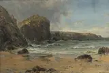Coastal Landscape by Edwin Hayes, oil on canvas, sold Aug 2017