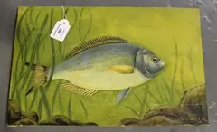 P. Norton, Freshwater Fish, oil on canvas