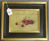 Carolyn Sergeant, Cherries, oil on board