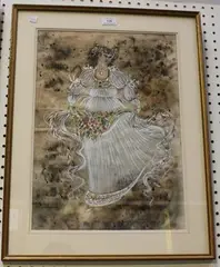 Donato Forte, A Wood Nymph' (Costume Design for 'Midsummer Night's Dream'), watercolour with gouache