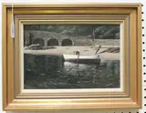 Vic Trevett, Mid Season Scrub? Looe, oil on board