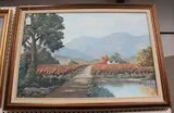 Sonnet Albertyn, Stellenbosch Wine Farm, Hottentots Holland Mountains, oil on canvas