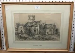 John Berney Ladbrooke, Rickenhall, Suffolk, pencil and chalk