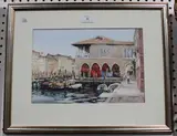 Patsy Moore, La Pescheria, Venice, watercolour with gouache