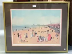 Helen Bradley, Blackpool Sands, colour print