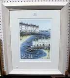 Rebecca Lardner, Harbour Happenings II, colour print
