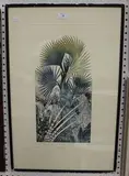 Anna Pugh, Fig Tapestry' and 'Fan Tapestry, a pair of colour etchings with aquatint