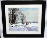 Donald Grant, On a Winter's Morn' (Hunting Scene), colour print