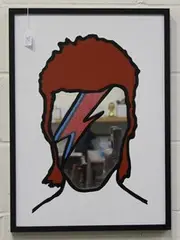 Bee Rich, Star Man, mixed media on ply over a mirror