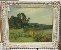 Charles Smith, The Arun at Arundel, oil on canvas