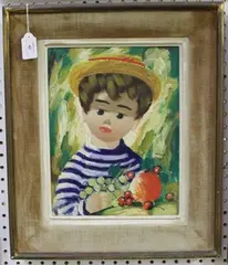 Nino Giuffrida, Enfant Aux Fruits, 1964, oil on canvas