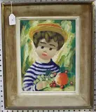 Nino Giuffrida, Enfant Aux Fruits, 1964, oil on canvas