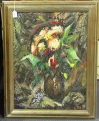 Diran K. Garabedian, Still Life of Flowers, oil on canvas