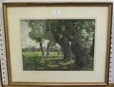 R. Haubach, Country Scene, 1911, watercolour