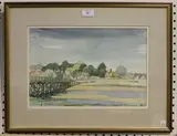 Harry Connett, St. Nicholas Church and Old Toll Bridge, Shoreham, watercolour