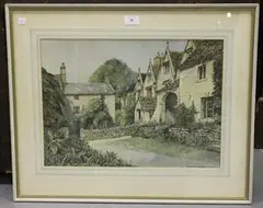 K. G. Kirk, Westhall Hill Farm, Burford, watercolour and ink