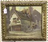 Chas. A. Paulden, Ye Olde Salutation Inn, Hounds Gate, Nottingham, 1922, oil on canvas-board