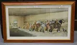 Henry William Standing, Clydesdale Horses in a Stable, 1910, watercolour and gouache