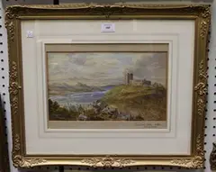 Criccieth Castle, N. Wales by B.H. Hall-Knight, watercolour, sold May 2017