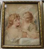 Blanche Romer, Two Angels, oil on linen