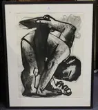 Simon Nicholas, Bather, charcoal