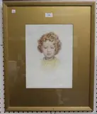 Frank Samuel Eastman, Half Length Portrait of a Child, 1935, watercolour