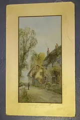 Savill Page, Old Cottages, Rustington, watercolour
