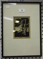 Geoffrey Lintott, September, woodcut