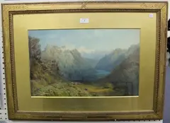 Arthur Croft, Mountain Landscape, watercolour