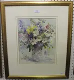 Salliann Putman, Still Life of Flowers in a Vase, watercolour