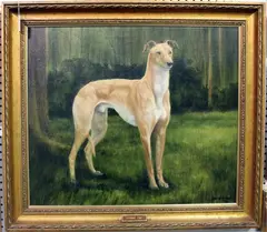 David French, Under Par' (Study of the Greyhound), oil on canvas