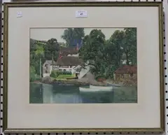 John M. Bromley, View of a Village, watercolour