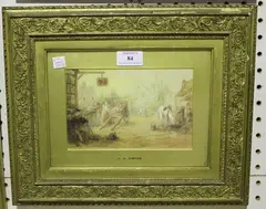 John Alfred Vinter, Evening in our Village, 1872, watercolour