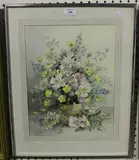 Jack Carter, Still Life Study of Honeysuckle and Roses in a Vase