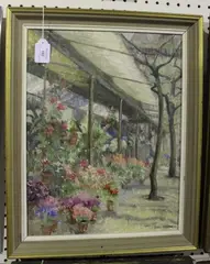 Sonia Mervyn, Salles des Fleurs, Paris, 1960, oil on canvas