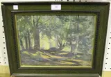 John E. Key, Sunlit Glade, 1929, oil on board