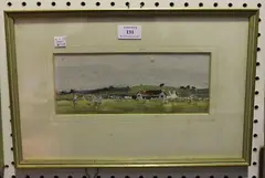 John Palmer, View of a Cricket Match, 1972, watercolour