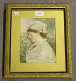 H. Pridder, Portrait of a Lady in Profile, watercolour