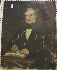 R. Andrews, Half Length Portrait of Hugh Brookes Esq, 1861, oil on canvas