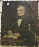 R. Andrews, Half Length Portrait of Hugh Brookes Esq, 1861, oil on canvas