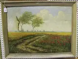 C. Noorman, Continental View with Poppies in a Cornfield, oil on canvas