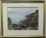 William E. Willats, Coastal Scene at Winspit, near Worth Maltravers, Dorset, watercolour