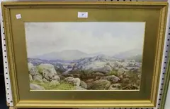 E. Ware Bussell, Dartmoor, Devon' (View of a Clapper Bridge), 1890, watercolour