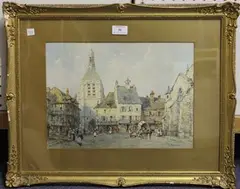 Thomas Edward Francis, Chateau de Palignac, watercolour