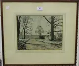 N. Wylie Moore, View of a Country Road, 1944, watercolour