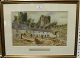 William R. Hoyles, Old Cottages on the Quay at Conway, watercolour