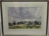 Ernest Savage, View of Pulborough Brooks, watercolour
